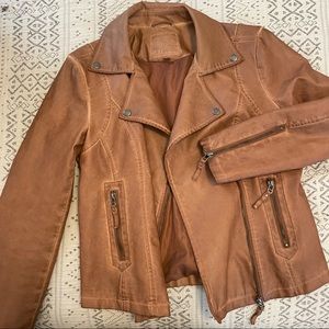 Faux Leather Coat